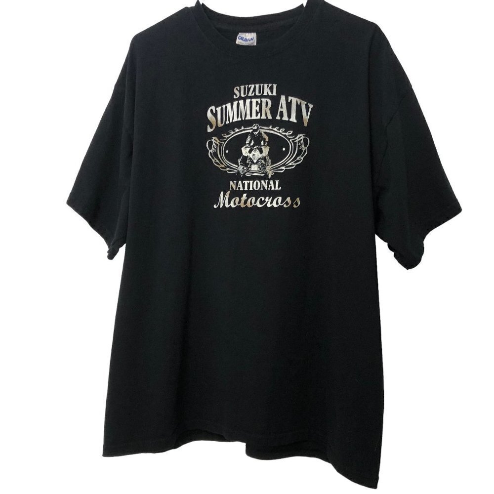 2008 Suzuki Summer ATV National Motocross Black Graphic T-Shirt Tag Size XL
